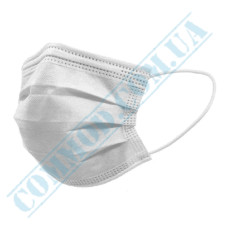 Medical masks | white | non-woven | 3 ply | 50 pieces per pack