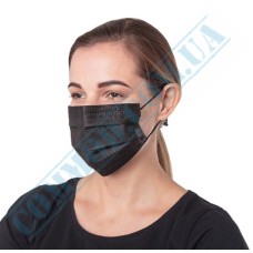 Black protective mask 3-ply 50 pieces