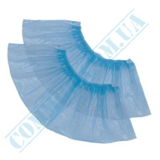 Shoe covers, polyethylene | weight 3g | 25μm | blue | 100 pieces 50 pairs per pack