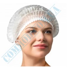 White beret hat with elastic band 100 pieces