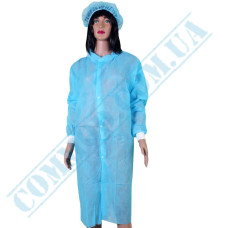 Non-woven robe | blue | on buttons | size XL | 5 pieces per pack