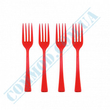 Plastic forks for fruits | red | 100mm | 250 pieces per pack