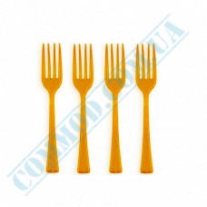 Plastic forks for fruits | orange | 100mm | 250 pieces per pack