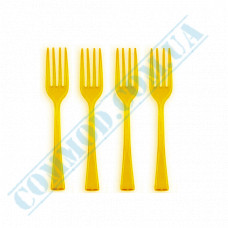 Plastic forks for fruits | yellow | 100mm | 250 pieces per pack