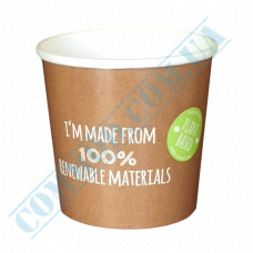 Paper containers | 630ml | d=116mm h=83mm | Huhtamaki | without lid | for hot and cold foods | 25 pieces per pack