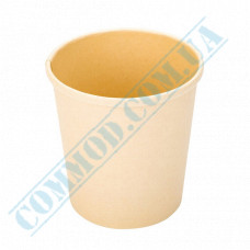 Bamboo fiber containers | 450ml | beige | without lid | 25 pieces per pack