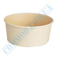 Bamboo fiber containers | 750ml | beige | without lid | 50 pieces per pack
