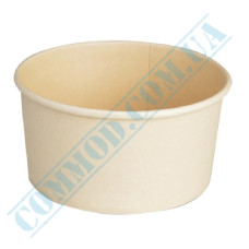 Bamboo fiber containers | 1000ml | beige | without lid | 50 pieces per pack