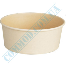 Bamboo fiber containers | 1300ml | beige | without lid | 50 pieces per pack