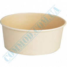 Bamboo fiber containers | 1300ml | beige | without lid | 50 pieces per pack