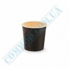 Bamboo Fiber cups | 110ml | black | single wall | 75 pieces per pack