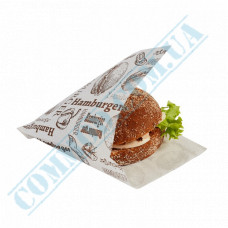 Paper corners for hamburgers with a pattern | 40g/m2 | 150*125mm | 2000 pieces per pack