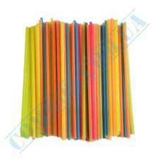 Colored plastic alcohol straws 125x3mm 500 pieces