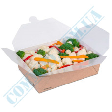 Paper containers | 1700ml | 140*195*63mm | Craft | Huhtamaki | for hot and cold food | 50 pieces per pack