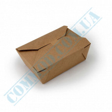 Paper containers | 600ml | 130*90*55mm | Craft | folding | for hot and cold food | 80 pieces per pack
