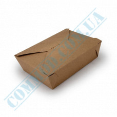 Paper containers | 1200ml | 180*130*55mm | Craft | folding | for hot and cold food | 50 pieces per pack