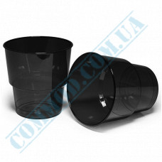 Glassy cups | 200ml | Black | d=75mm h=77mm | 25 pieces per pack