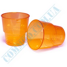 Orange plastic glass 200ml 25 pieces