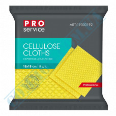 Cellulose wipes | 18*18cm | yellow | Professional | PRO Service | 5 pieces per pack