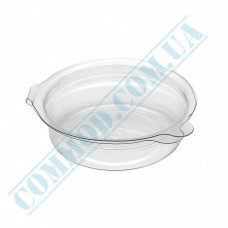 Plastic sauce boat PET | 30ml | transparent | round | with one-piece lid | 100 pieces per pack