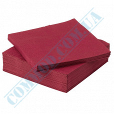 Paper napkins | 33*33cm | double ply | burgundy | 50 pieces per package