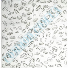 Patterned paper Fast Food | 310*300mm | art. 077 | 2000 pieces per pack