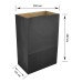 Rectangular bottom black paper bags 260x150x380mm (4834) 100 pieces