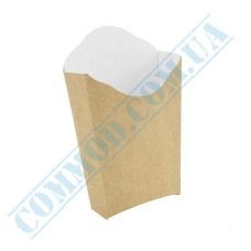 French fries kraft-white packaging 150x85x35mm 50 pieces