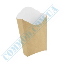 French fries kraft-white packaging 150x85x35mm 50 pieces