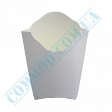 French fries cardboard packaging | for 200g | 175*130mm | white | 50 pieces per pack