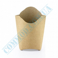 French fries cardboard packaging | for 200g | 175*130mm | kraft | 50 pieces per pack