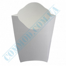 French fries cardboard packaging | for 300g | 195*143mm | white | 50 pieces per pack