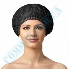 Beanies | non-woven | black | double elastic band | 100 pieces per pack