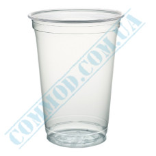 Cocktail cups | PET | 400ml | d=95mm | transparent | PolyER | 50 pieces per pack