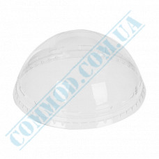 Dome lids | PET | d=95mm | without hole | transparent | PolyER | 50 pieces per pack