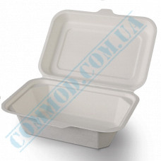 Lunch boxes 183*136*69mm | from sugar cane | white | 150 pieces per pack