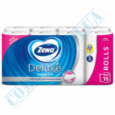 Toilet paper | 19m | 150 sheets | white | 3 ply | Zewa Deluxe Delicate | 16 rolls per pack