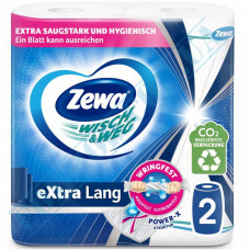 Paper towel | 18m | 144 sheets | three-layer | White | Zewa Wisch&Weg | 2 rolls per pack