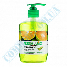 Liquid soap | gel | 460g | with dispenser | Green tangerine and palmarosa | Fresh Juice