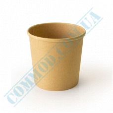 Paper containers | 300ml | d=90mm h=85mm | Craft | without lid | for cold and hot foods | 50 pieces per pack