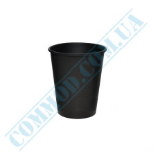 Paper cups 175ml | d=69mm | single wall | Black | 50 pieces per pack