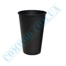 Paper cups 340ml | d=80mm | single wall | Black | 50 pieces per pack