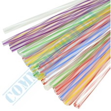 3D mix plastic milkshake straws 250x7mm 500 pieces