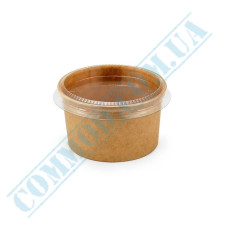 Соусник бумажный крафт 60мл с крышкой 100 штук