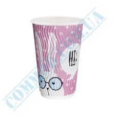 Hares rippled paper cups 340ml 20 pieces