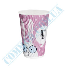 Hares rippled paper cups 340ml 20 pieces