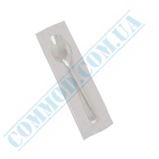 Individually wrapped clear teaspoons 13cm 100 pieces