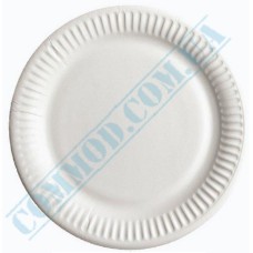 White paper plates 23cm with lamination 100 pieces