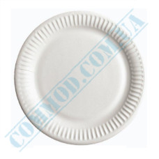 White paper plates 18cm without lamination 100 pieces