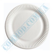 White paper plates 18cm without lamination 100 pieces